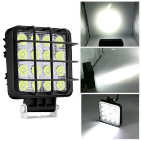 48w kocka munkalámpa rácsos